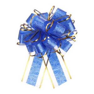 Unique Bargains Christmas Wedding Car Basket Gift Wrapping Large Organza Pull Bow 10 Pcs - 1 of 4