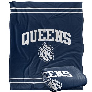 Queens University Of Charlotte Primary Logo Silky Touch Blanket White 50x60 - 1 of 4