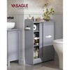 VASAGLE Bathroom Cabinet, Slim Bathroom Storage Cabinet, Toilet Paper Holder and Brush Compartment, Sliding Doors, Adjustable Shelves, - 2 of 4
