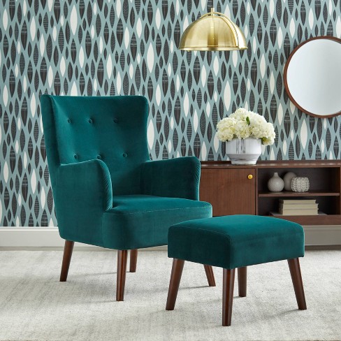 Teal chair and clearance ottoman