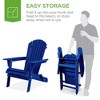 Best Choice Products Folding Adirondack Chair Outdoor, Wooden Accent Lounge Furniture w/ 350lb Capacity - 3 of 4