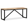 vidaXL Bench Solid Mango Wood 43.3"x13.8"x17.7" - 3 of 4