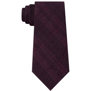 Calvin Klein Mens Reflective Plaid Self-tied Necktie - 1 of 1
