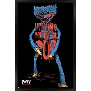 Trends International Poppy Playtime - Huggy Wuggy Hug Framed Wall Poster Prints - 1 of 4