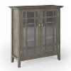 ORRD Medium Storage Cabinet Farmhouse Grey - 39" Cabinet with 2 Glass Doors & 4 Adjustable Shelves, Solid Wood - 2 of 4