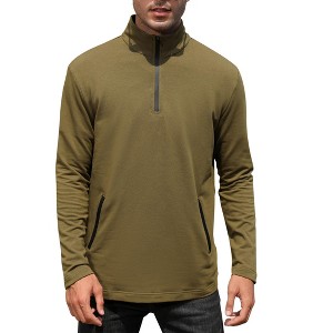 Men's Long-Sleeve Quarter-Zip Pullover Fleece Sweatshirt - 1 of 4
