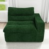 Vynxaria Bean Bag Seats - Emerald Green Floor Lounger with Right Armrest, Modern Ergonomic Sofa Chair for Living Spaces - 2 of 4