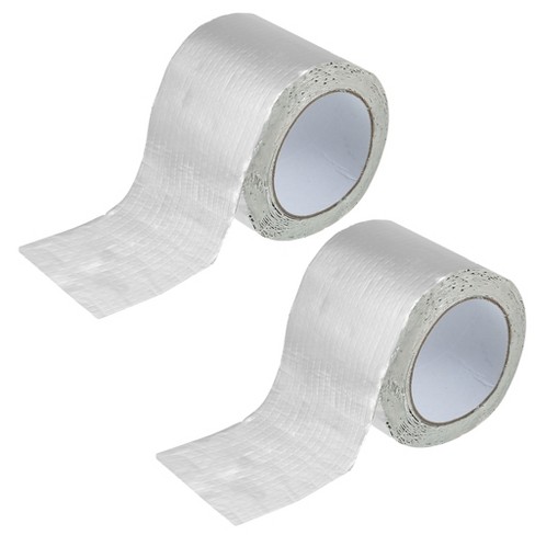 Unique Bargains Waterproof Tape for RV Cars Boats Pipe Window Metal Water  Leaking Aluminum Foil Butyl Tape Silver Tone 3.54 2 Pcs