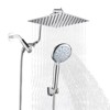 Cobbe Adjustable 8" High Pressure Dual Shower Head with 9-Spray Handheld Shower - 3 of 4