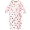 Hudson Baby Infant Girls Cotton Gowns, Girls Woodland, 0-6 Months - 3 of 4