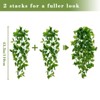 Aoibox Artificial Hanging Plants, 2 Pcs Faux Pothos Vines for Wall Home Living Room Indoor Outdoor Decor, No Baskets Included - 2 of 4