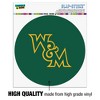College of William & Mary Primary Logo Automotive Car Window Locker Circle Bumper Sticker - 3 of 4