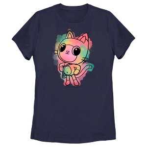 Women's Gabby's Dollhouse Colorful Pandy Paws T-Shirt - 1 of 4