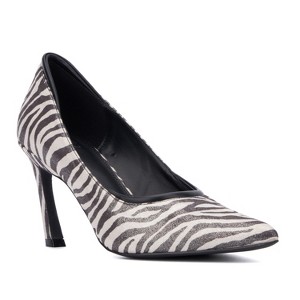 New York & Company Women's Kailynn- Pointy Textured Pump Heels - 1 of 4