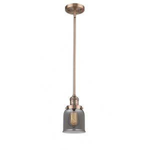 Bell - 1 Light Stem Hung Mini Pendant In Industrial Style-10 Inches Tall and 5 Inches Wide - 1 of 1