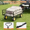 COZONY Multiple sizes Heavy Duty Steel Garden Cart, 500/900/1200/1400 lbs Capacity, 3-in-1 Utility Wagon with Removable Mesh Sides, Rotating Handle - 4 of 4