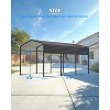 Metal Carport,Heavy Duty Carport All-Weather with Galvanized Steel Roof - 2 of 4