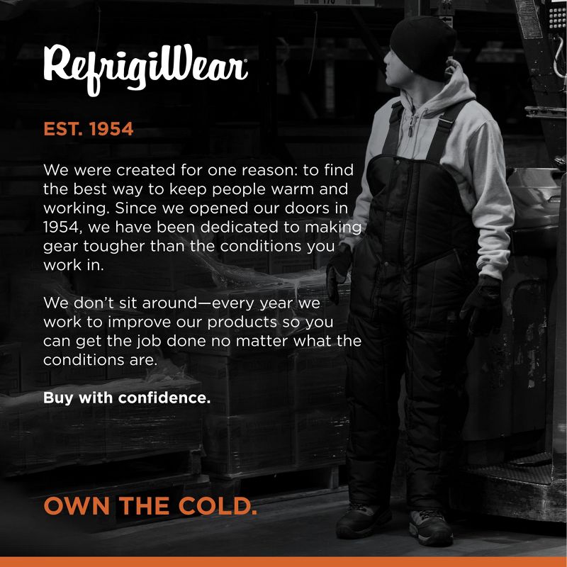 RefrigiWear Men's Iron-Tuff Insulated High Bib Overalls -50F Cold Protection, 5 of 7