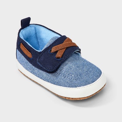 Baby Boys' Chambray Boat Shoes - Cat & Jack™ Blue