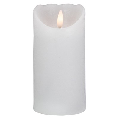 Northlight 6" LED White Flameless Pillar Christmas Décor Candle