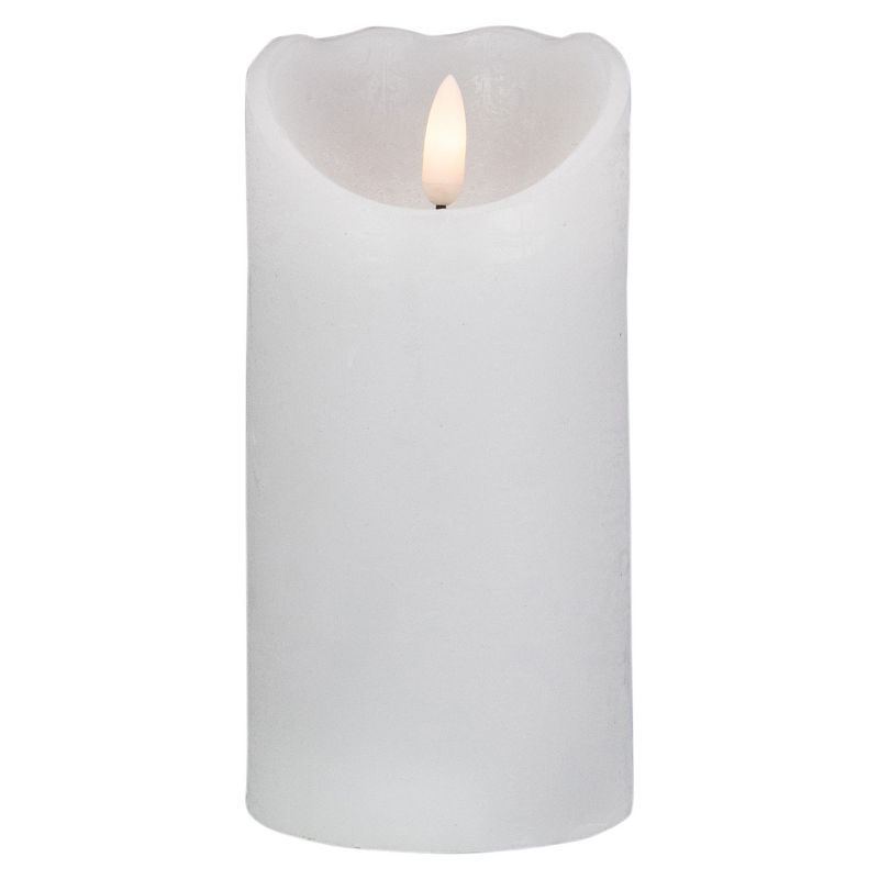 Northlight 6" LED White Flameless Pillar Christmas Décor Candle, 1 of 6