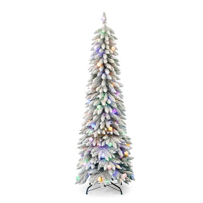 Christmas Snow Kissed Pine Flocked Slim Tree 6ft