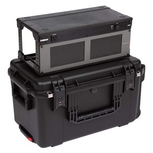 SKB iSeries 4U Shallow Fly Rack, Waterproof Polypropylene Hard Case with Durable Latches for Travel and Storage, Ideal for Musicians, 9 Inch, Black - 1 of 4