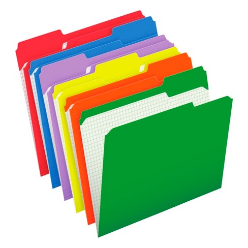 Pendaflex Reinforced File Folder, Letter Size, 1/3 Cut Tabs, Assorted ...