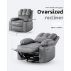 27'' Oversized Recliner, Manual Recliner Chair for Adults, PU Leather Single Sofa with with Extra Width - 2 of 4
