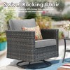 Ovios Tampa 8pc Wicker Outdoor Patio Furniture Conversation Sofa Set with Swivel Chairs and Cushions - 3 of 4