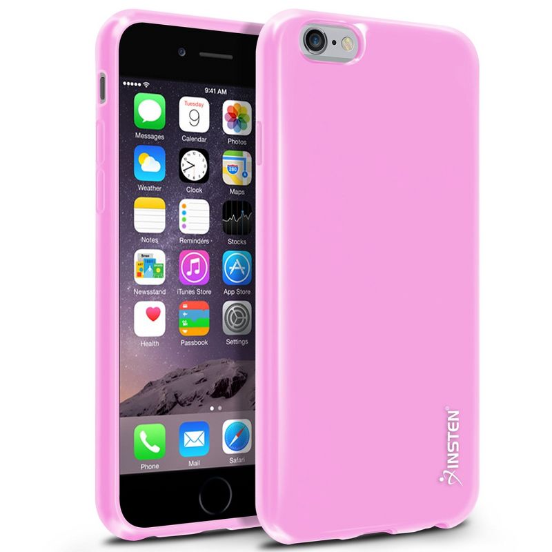 Insten Light Pink Jelly TPU Slim Skin Gel Rubber Cover Case For Apple iPhone 6 6S 4.7" Inches, 1 of 8