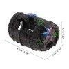 Unique Bargains Aquarium Hollow Tree Trunk Ornament Resin Fish Accessories Brown Green Pink Blue Gray 3.74" Length 1 Pcs - 4 of 4