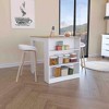 NicBex Kitchen Island Cart with 3 Open Side Shelves,Kitchen Island with Storage and Large Work Top,Modern Kitchen Cart,Island Table for Kitchen - 2 of 4