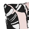 18"x18" Skyline Furniture Square Outdoor Throw Pillow Palm Springs Blush Black: Handmade, Zipper Closure, Polyester - 3 of 4