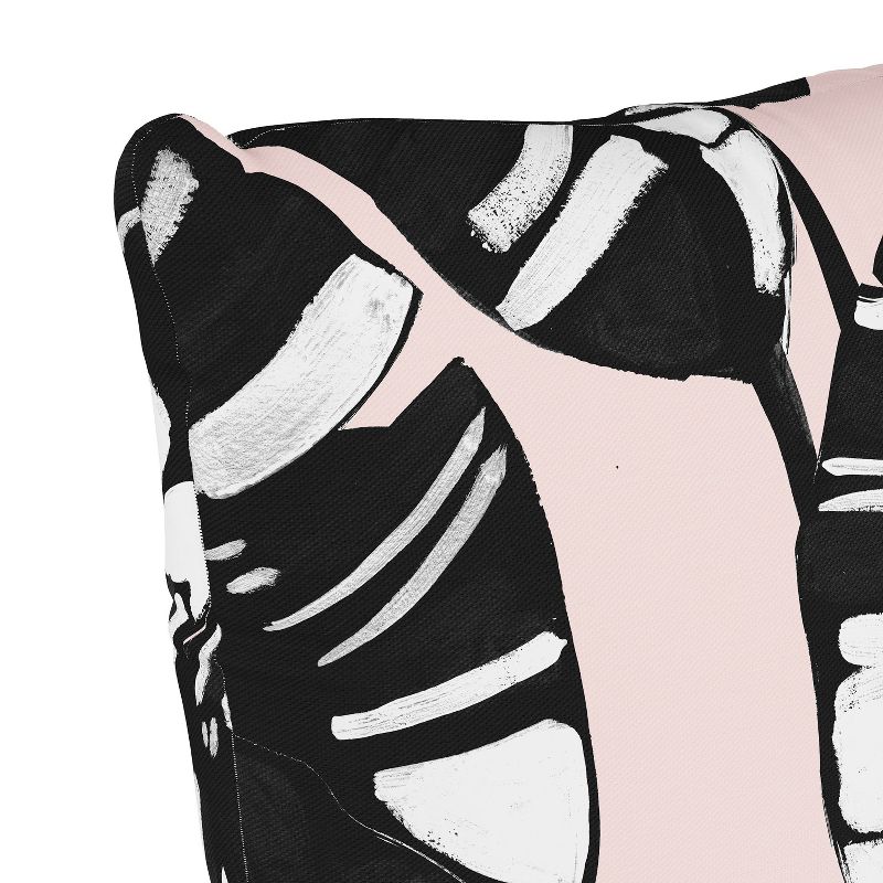 18&#34;x18&#34; Skyline Furniture Square Outdoor Throw Pillow Palm Springs Blush Black, 4 of 7