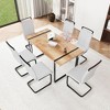 NicBex Dining Room Table Set for 6 Morden Dining Table Set with Walnut MDF Tabletop, Metal Legs and 6 PU Chairs for Home Office - 3 of 4