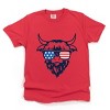 Simply Sage Market Patriotic Cow Sunglasses Garment Dyed Tee - 2 of 4