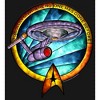 Women's Star Trek USS Enterprise Stained Glass To Boldly Go Scoop Neck - 2 of 4