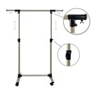 SEVOBAL Freestanding Coat Racks Multi-Functional Rolling Clothes Rack with Adjustable Poles for Versatile Indoor, White, 43.3"*63"*17.7" - 3 of 4