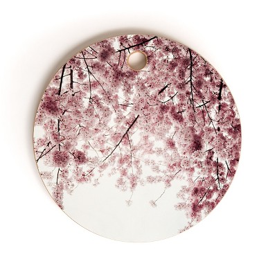 Hannah Kemp Spring Cherry Blossoms Cutting Board - Round