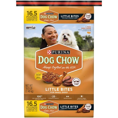 Purina Dog Chow Little Bites with Real Chicken & Beef Small Dog Complete & Balanced Dry Dog Food - 16.5lbs