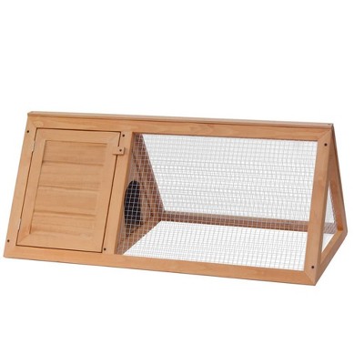 vidaXL Animal Cage Brown Fir Wood Durable Animal Cage Rectangular - Brass