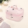 Unique Bargains Handheld Bow Embroidery Makeup Bag 1 Pc - 3 of 3