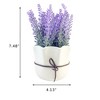 K-Cliffs Artificial Lavender Potted Fake Purple Flowers Faux Plastic Plants in White Ceramic Pot - 3 of 4