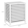 VYNXARIA Bamboo Laundry Hamper with Lid, Laundry Basket with Removable Liner Bag, Dirty Clothes Hamper,19.75*14.25*23.5 Inches,White - 4 of 4