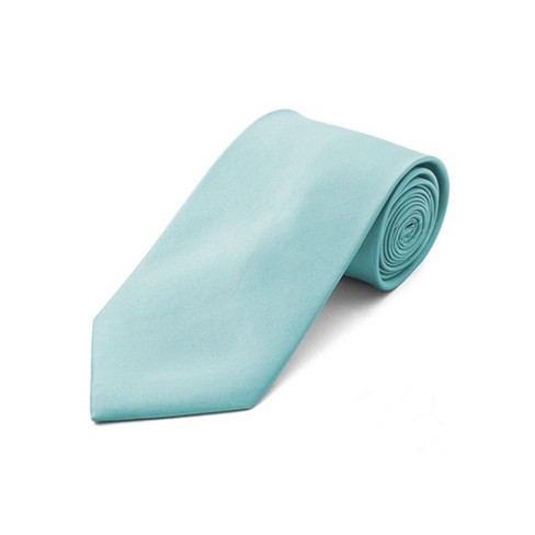 Thedappertie Men's Turquoise Blue Classic Solid Color Wedding Neck Tie ...