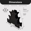 BalanceFrom Fitness 32 Pound Neoprene Coated Cast Iron Dumbbell Exercise Workout Set with Stand, 3 Pairs of 3, 5, and 8 Pound Weights, Black - 4 of 4