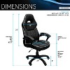 Vynxaria Techni Mobili High Back Executive Sport Race Office Chair, Black - 2 of 4