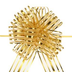 Unique Bargains Large Gift Wrapping Bows Chiffon Pull Bow Ribbon 15 Pcs - 1 of 4