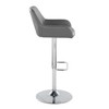 30" Contemporary Swivel Adjustable Barstool with Padded Back and Rounded T Footrest for Kitchen or Home Bar, Set of 2 - 3 of 4